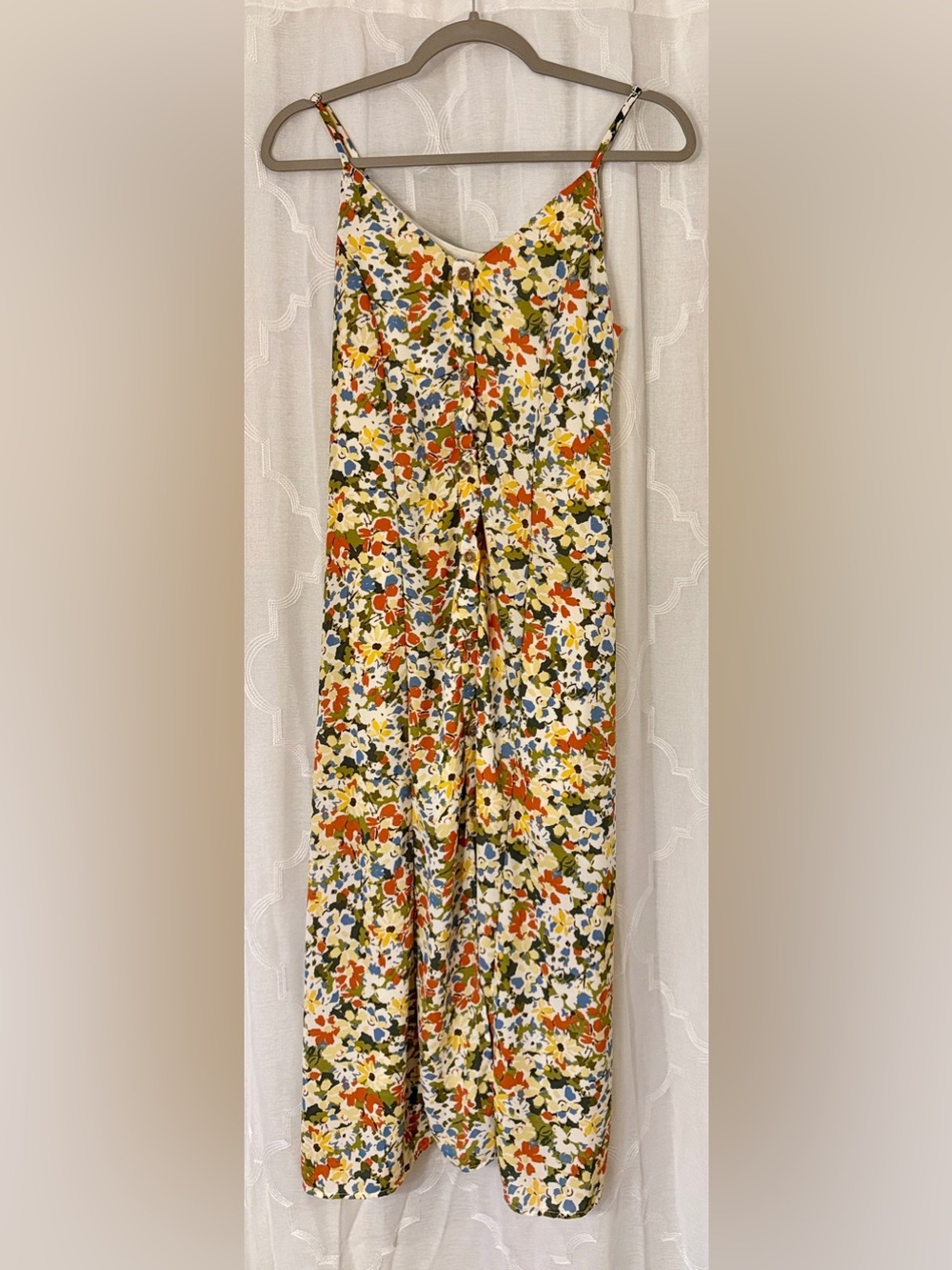 Sienna Sky Floral Button Front Maxi Dress Size Medium